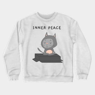 Inner peace cat design Crewneck Sweatshirt
